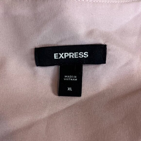 Express Plus size XL Square Neck Flutter Sleeve Peplum Babydoll Top Soft Pink - Picture 5 of 7